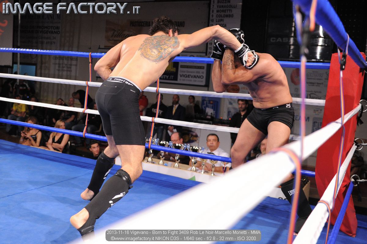 2013-11-16 Vigevano - Born to Fight 3409 Rob Le Noir-Marcello Monetti - MMA